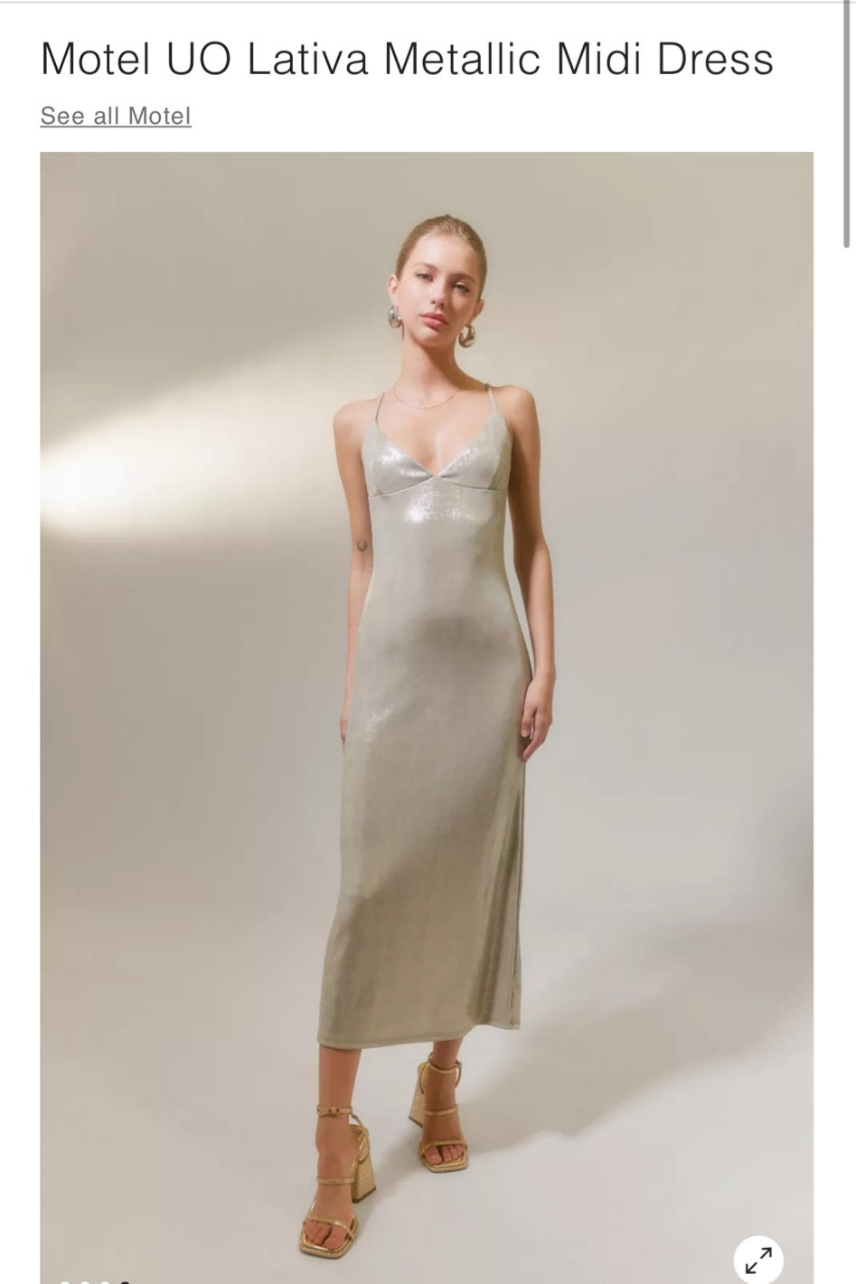urban outfitters // metallic midi dress 

#LTKHoliday #LTKfit