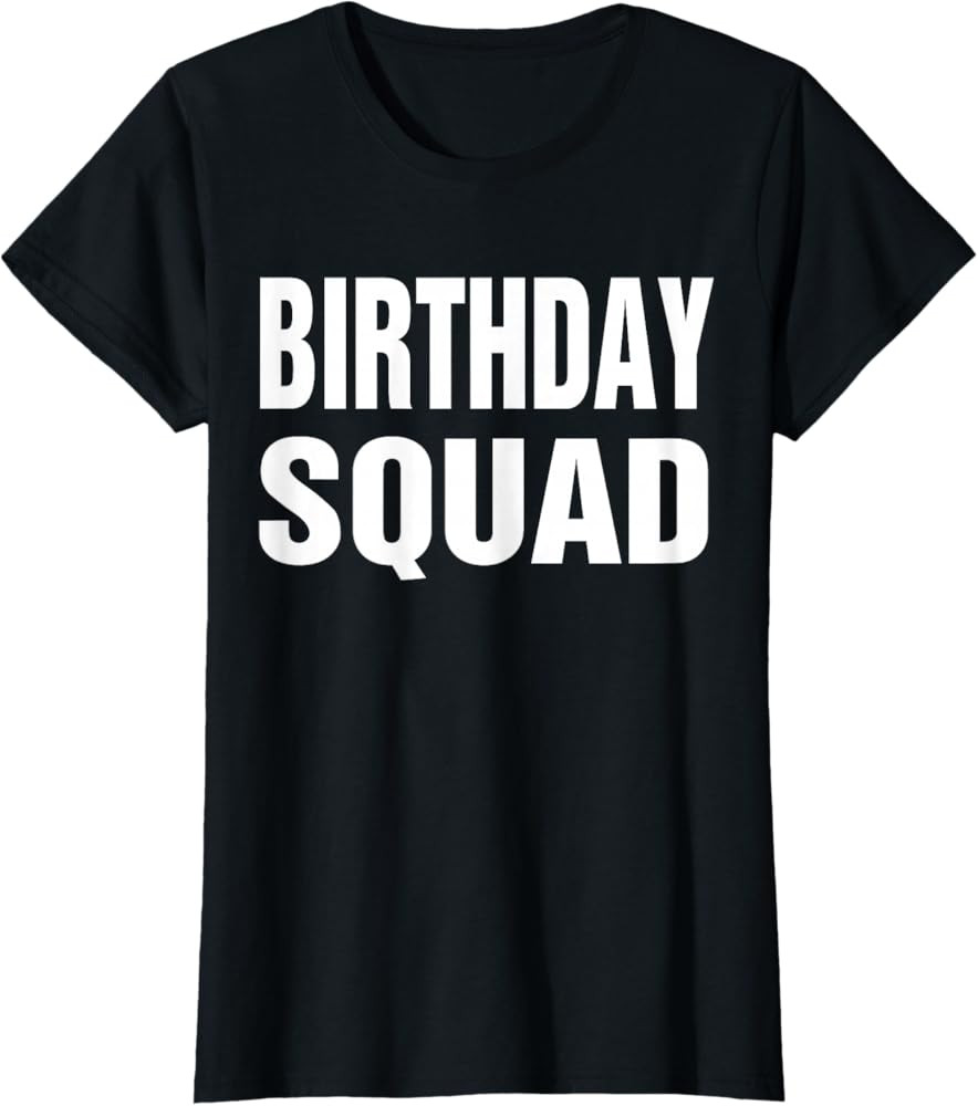 Camiseta de cumpleaños de escuadrón de regalo para hombres, mujeres, niños y niñas, Negro - | Amazon (US)