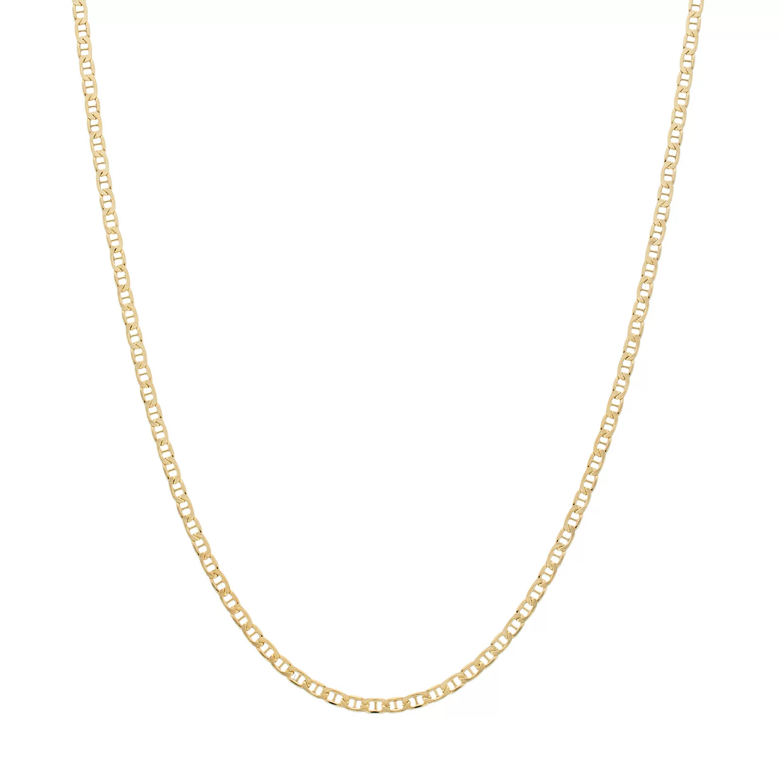 Men's 14k Gold 2.40 mm Semi-Solid Anchor Link Chain Necklace, Women's, Size: 24"", Yellow | Kohl's