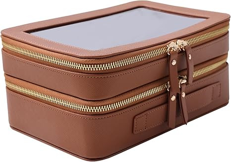 SANHECUN Clear Travel Toiletry bag Toiletry Case Carry on Travel Accessories Bag Makeup Bag Dimen... | Amazon (US)