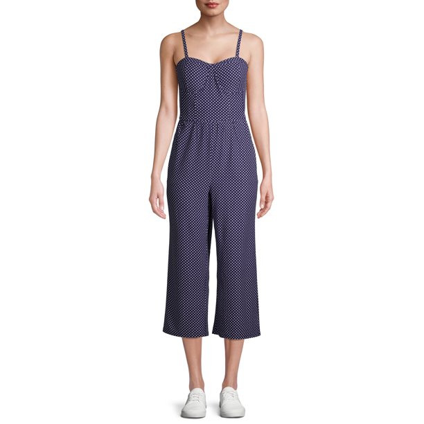 No Boundaries Juniors' Gaucho Jumpsuit with Bra Top | Walmart (US)