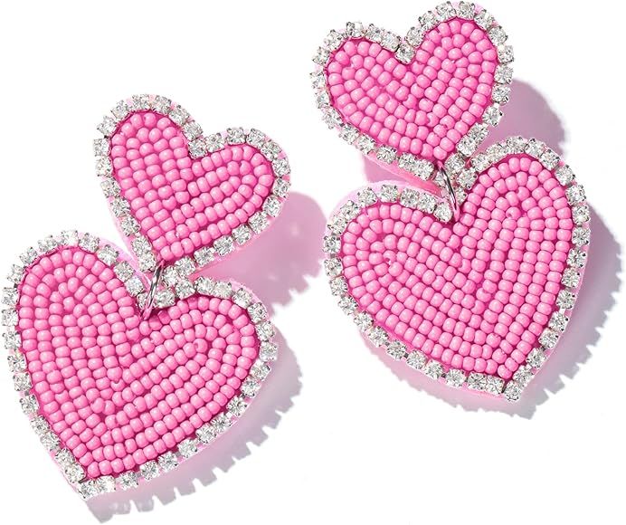 Beaded Heart Shaped Earrings … curated on LTK