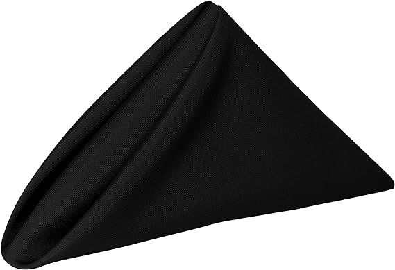 Ultimate Textile -1 Dozen- 17 x 17-Inch Polyester Cloth Napkins Black | Amazon (US)