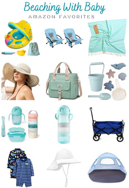 Beaching With Baby🐚🌊☀️🏝️
Amazon Favorites!

Beach wagon. Baby beach wear. Baby swimsuit. Sun hat. Sip to snack container. Beach bag. Beach toys. Baby pool float. Beach canopy float. Beach chairs. Beach tent. Oversized beach towel. Spring break. Summer time. 

#LTKswim #LTKbaby #LTKtravel