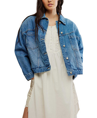 Free People Women's Opal Swing Denim Jacket - Macy's | Macy's