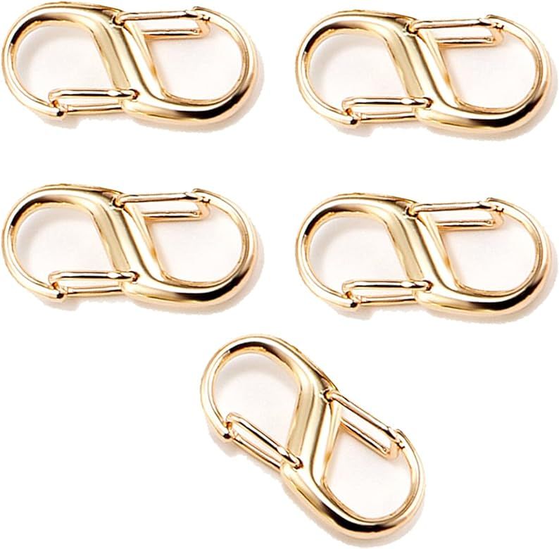 5 Pcs Adjustable Metal Buckles for Chain Strap Bag to Shorten Your Bag Metal Chain Length | Amazon (US)