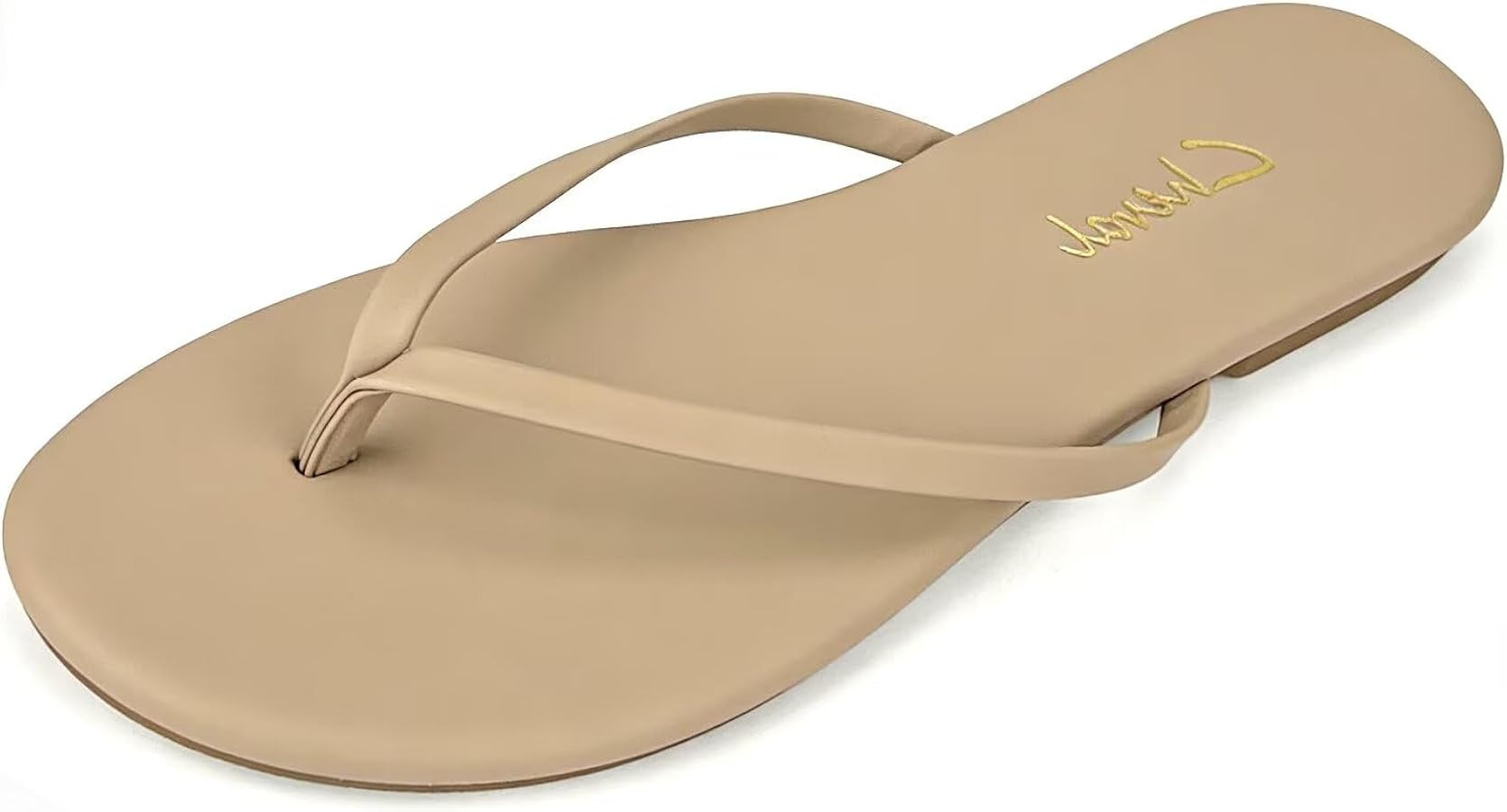 Flat Leather Flip Flops for Women Comfortable,Dressy Slip on Thong Sandals 2026 Summer Vacation E... | Amazon (US)