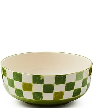 MacKenzie-Childs Check Serving Bowl - Green Check | Dillard's