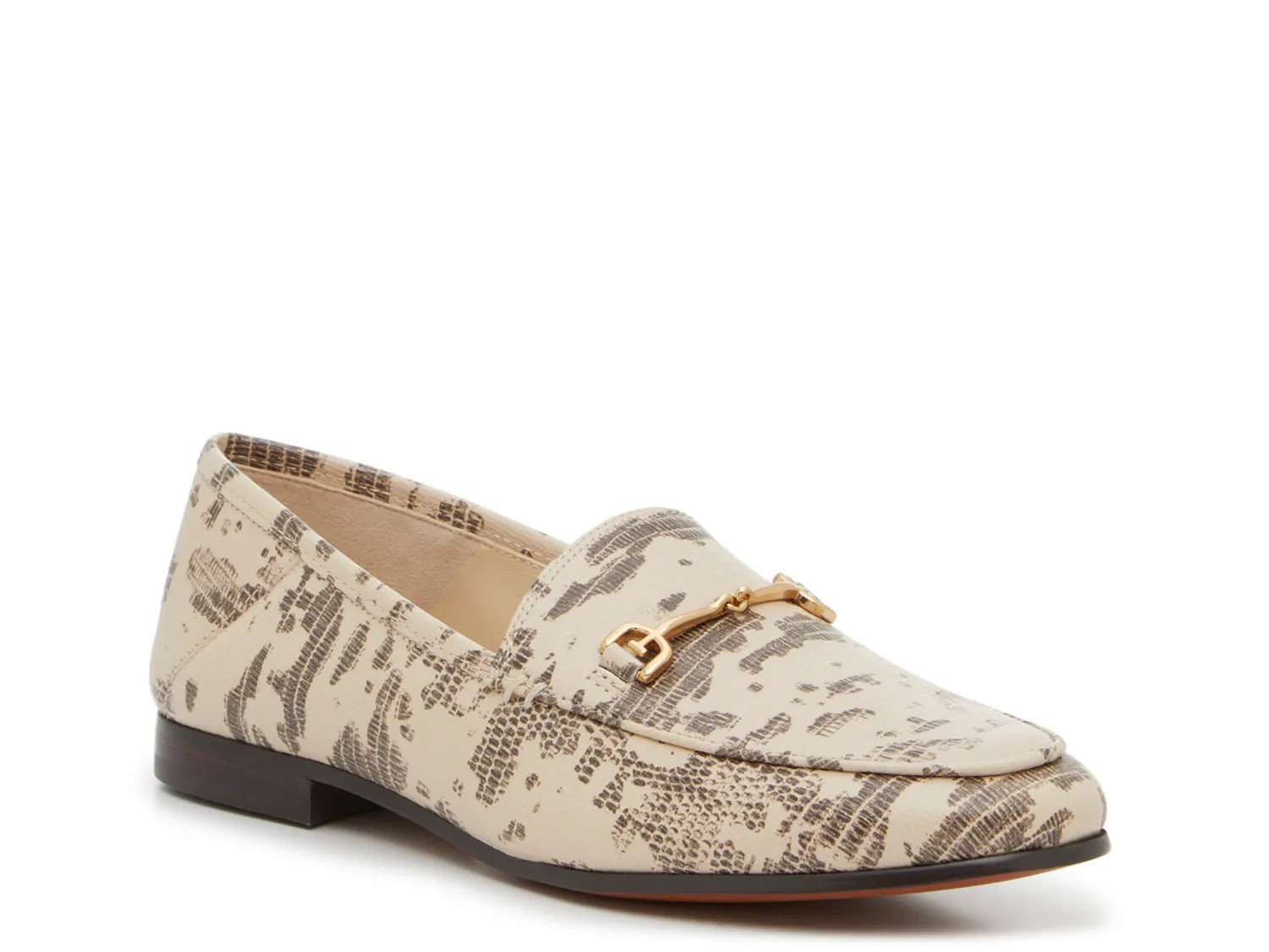 Sam Edelman Loraine Loafer | Women's | Beige/Brown Snake Print Leather | Size 5.5 | Loafers | DSW