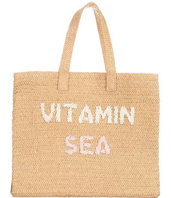 Btb Los Angeles Vitamin Sea Straw Tote Bag | Dillard's | Dillard's