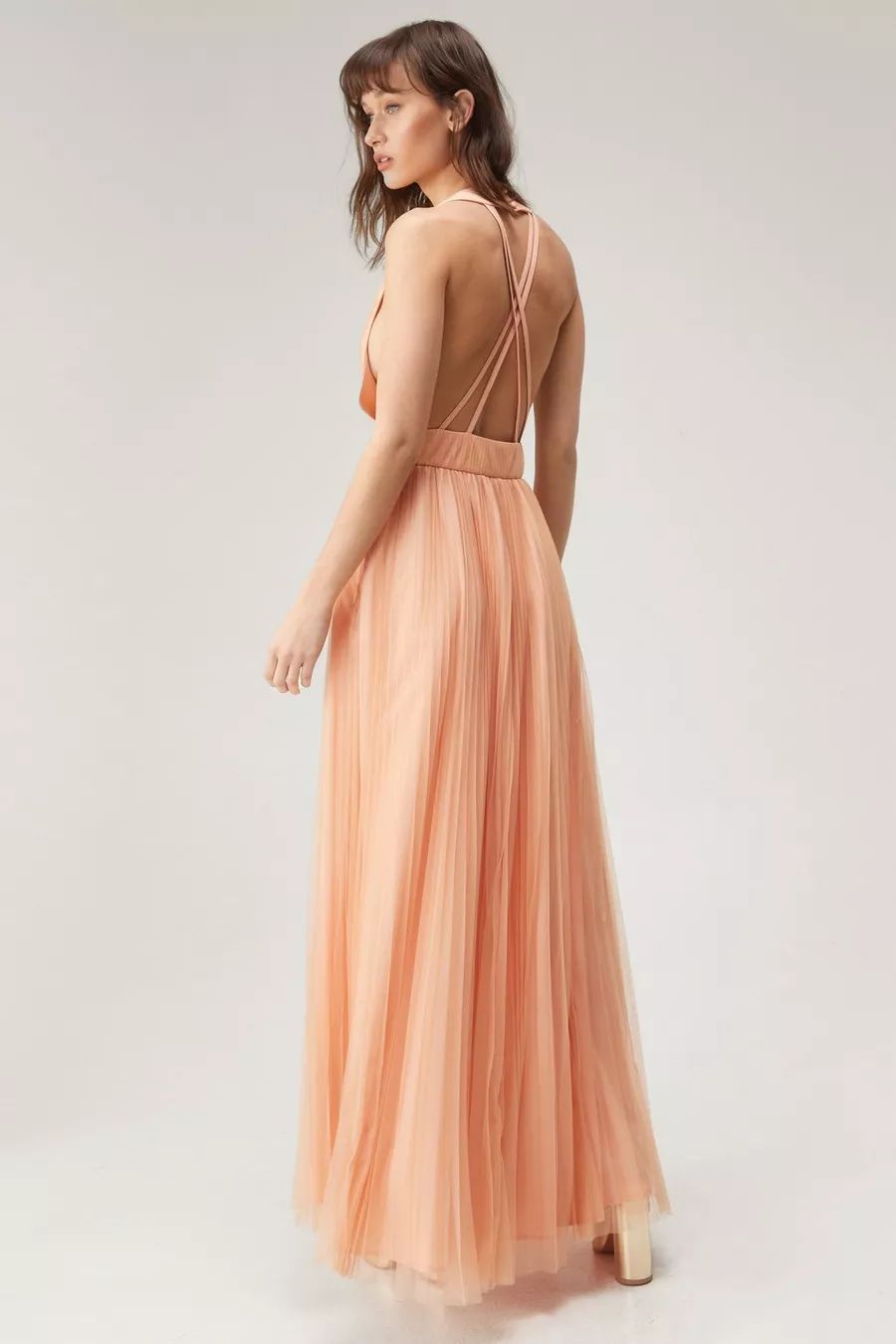 Tulle Plunge Maxi Dress | Nasty Gal US