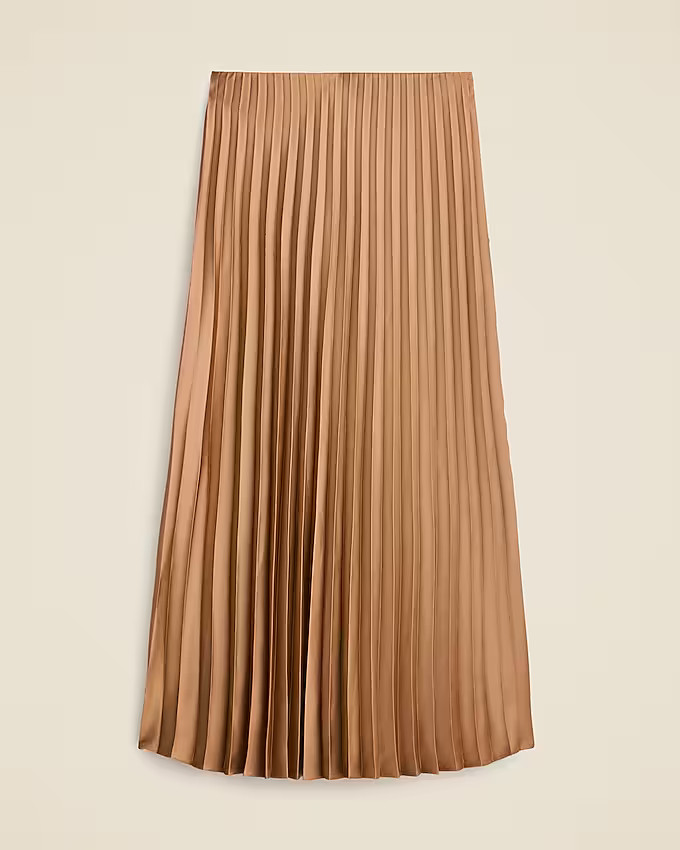 Pleated pull-on midi skirt | J. Crew US