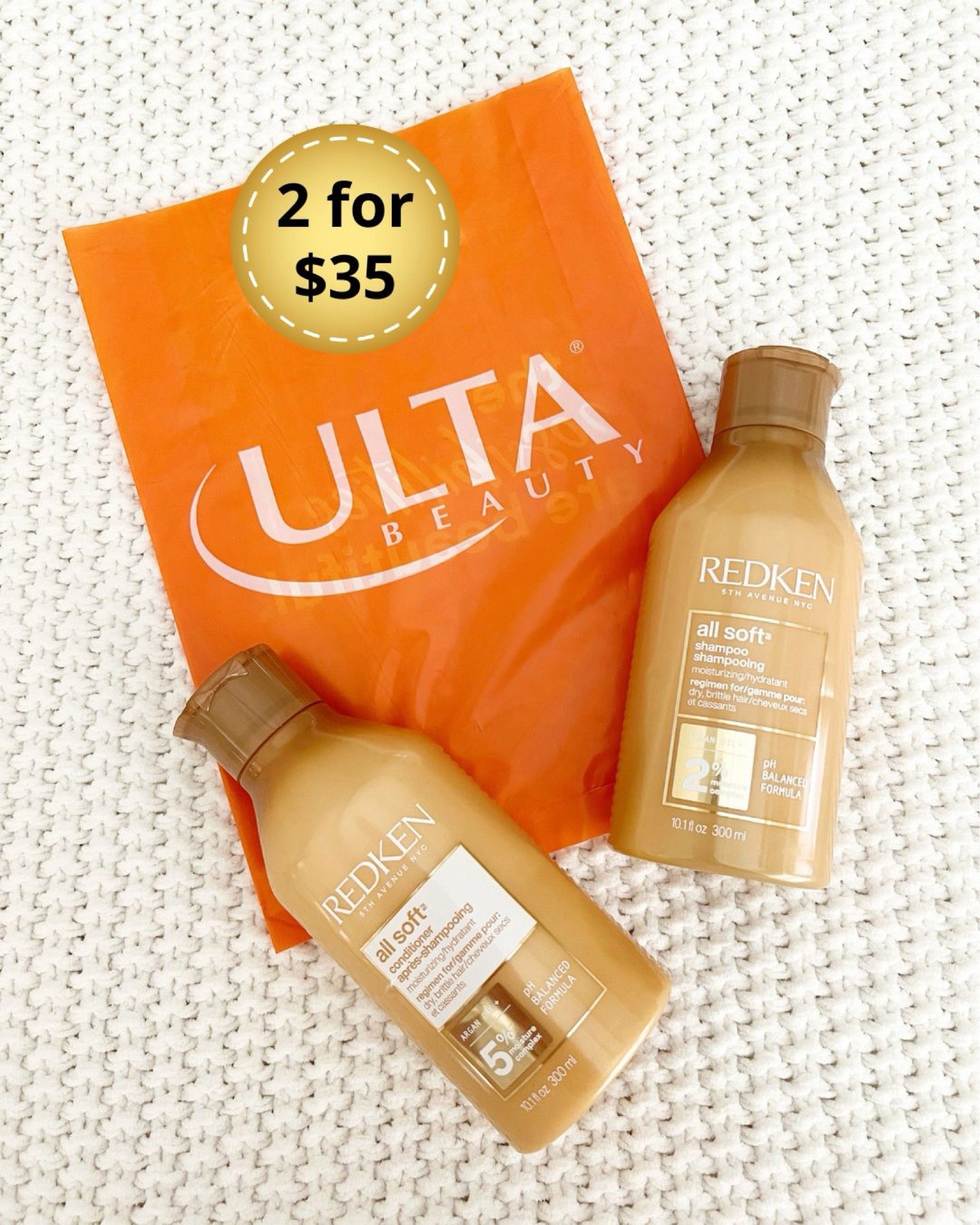 My favorite REDKEN All Soft Shampoo & Conditioner Sale 2 for $35 (reg. $54) 🌸

Redken haircare favorites
Ulta hair care sale 

#LTKBeauty #LTKFindsUnder50 #LTKSaleAlert