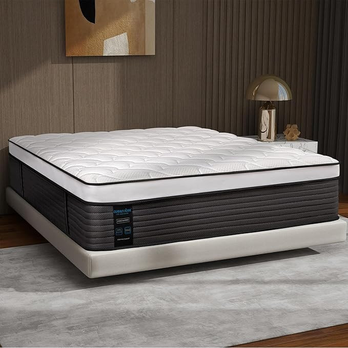 Colchón individual híbrido de 12 pulgadas en una caja, soporte de bordes, alivio del dolor de e... | Amazon (US)