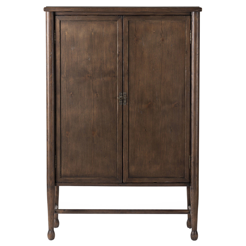 Wilder Aged Pine Bar Cabinet | Kathy Kuo Home