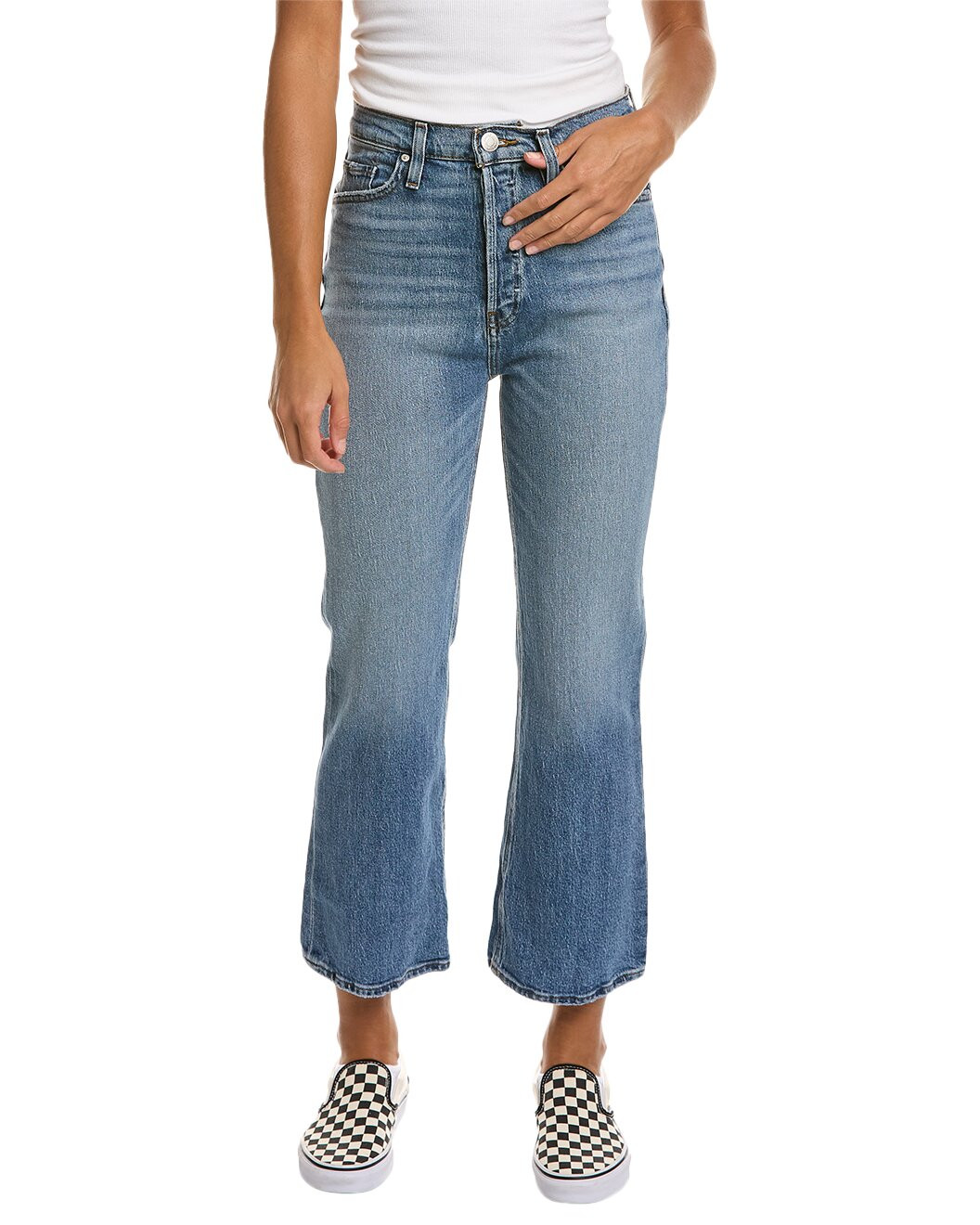 Faye Canal Ultra High-Rise Bootcut Crop Jean | Rue La La