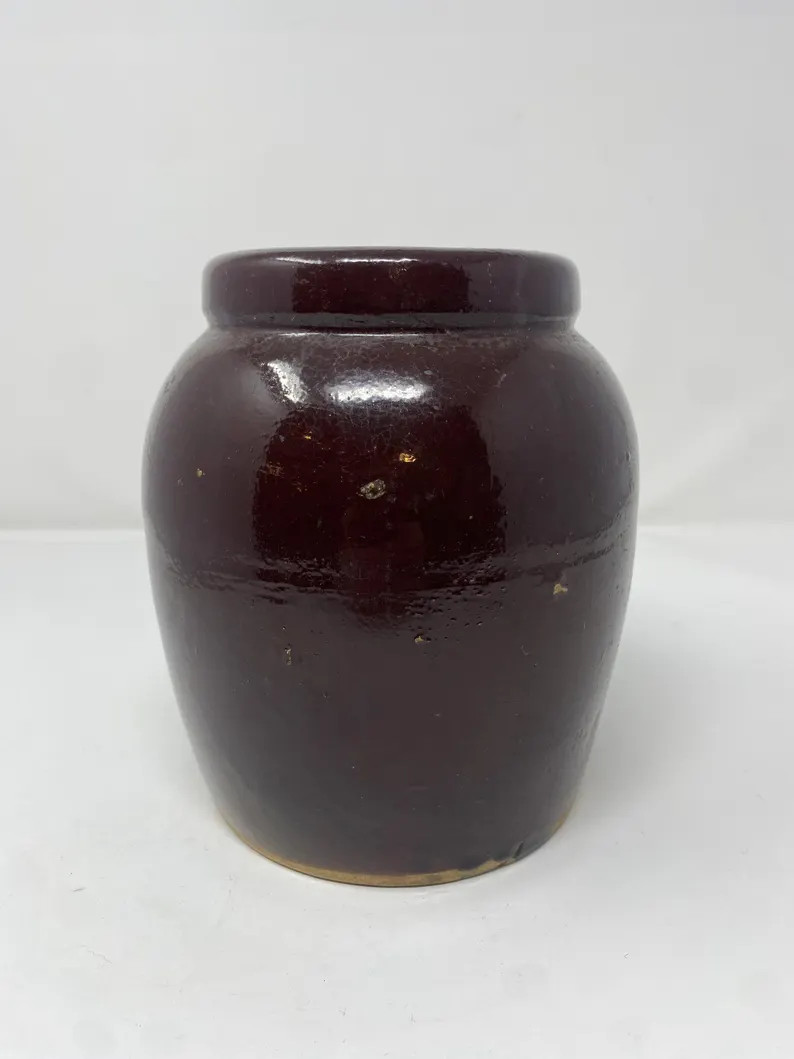 Brown Large Mouth Crock | Etsy (US)