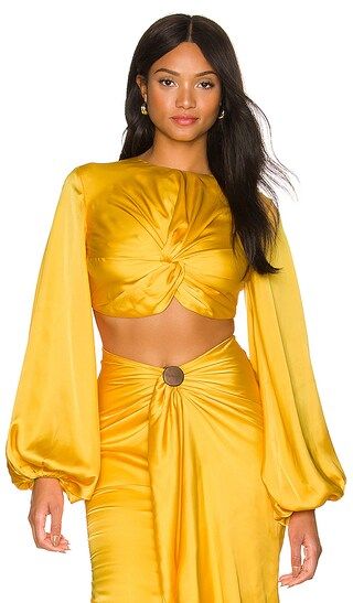 Behati Crop Top in Yellow | Revolve Clothing (Global)