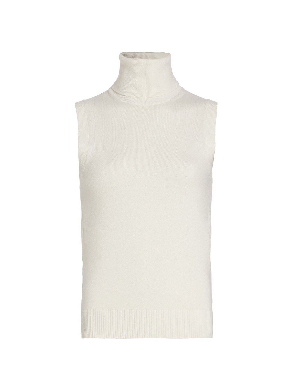 Women's Sleeveless Turtleneck Sweater - Optic White - Size XS | Saks Fifth Avenue