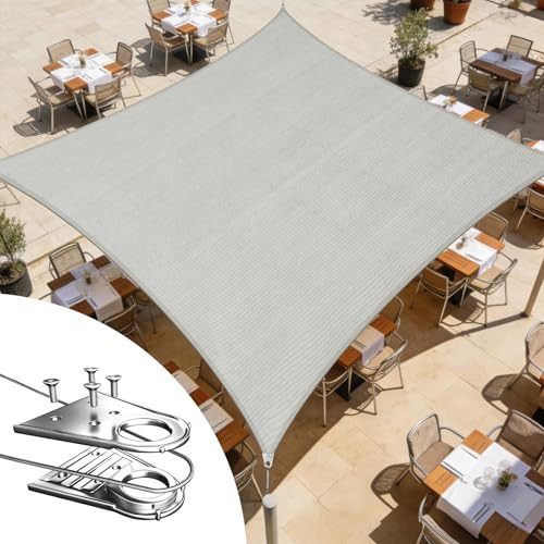 Royal Shade 12' x 16' Grey Rectangle Super Ring Sun Shade Sail Canopy RSTAWS, Heavy Duty Durable Structure, Reinforced Corners & Edges, 260 GSM Permeable Fabric (We Make Custom Size) | Amazon (US)