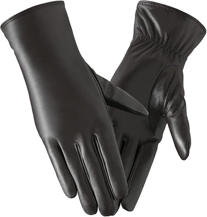 FEIQIAOSH Winter Leather Gloves for Women, Cashmere Lined Touchscreen Gloves for Texting, Premium... | Amazon (US)
