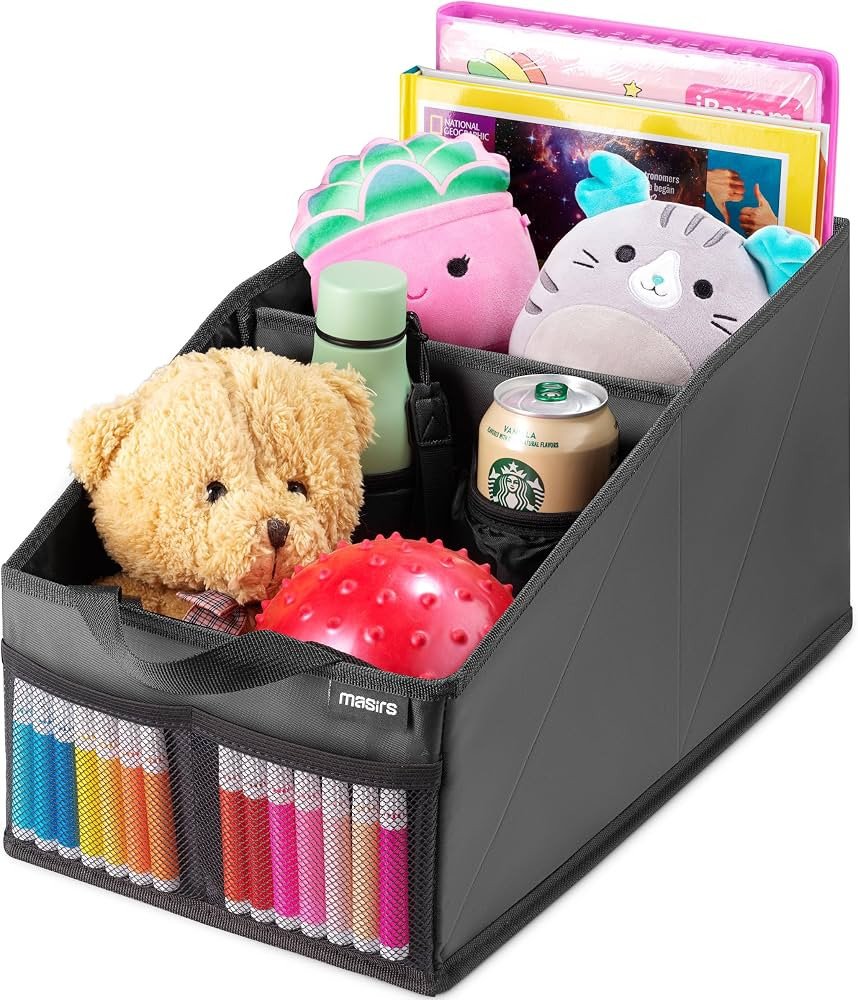 Masirs Back Seat Car Organizer, Neatly Organize Items While Traveling, Folds Flat for Easy Trunk ... | Amazon (US)