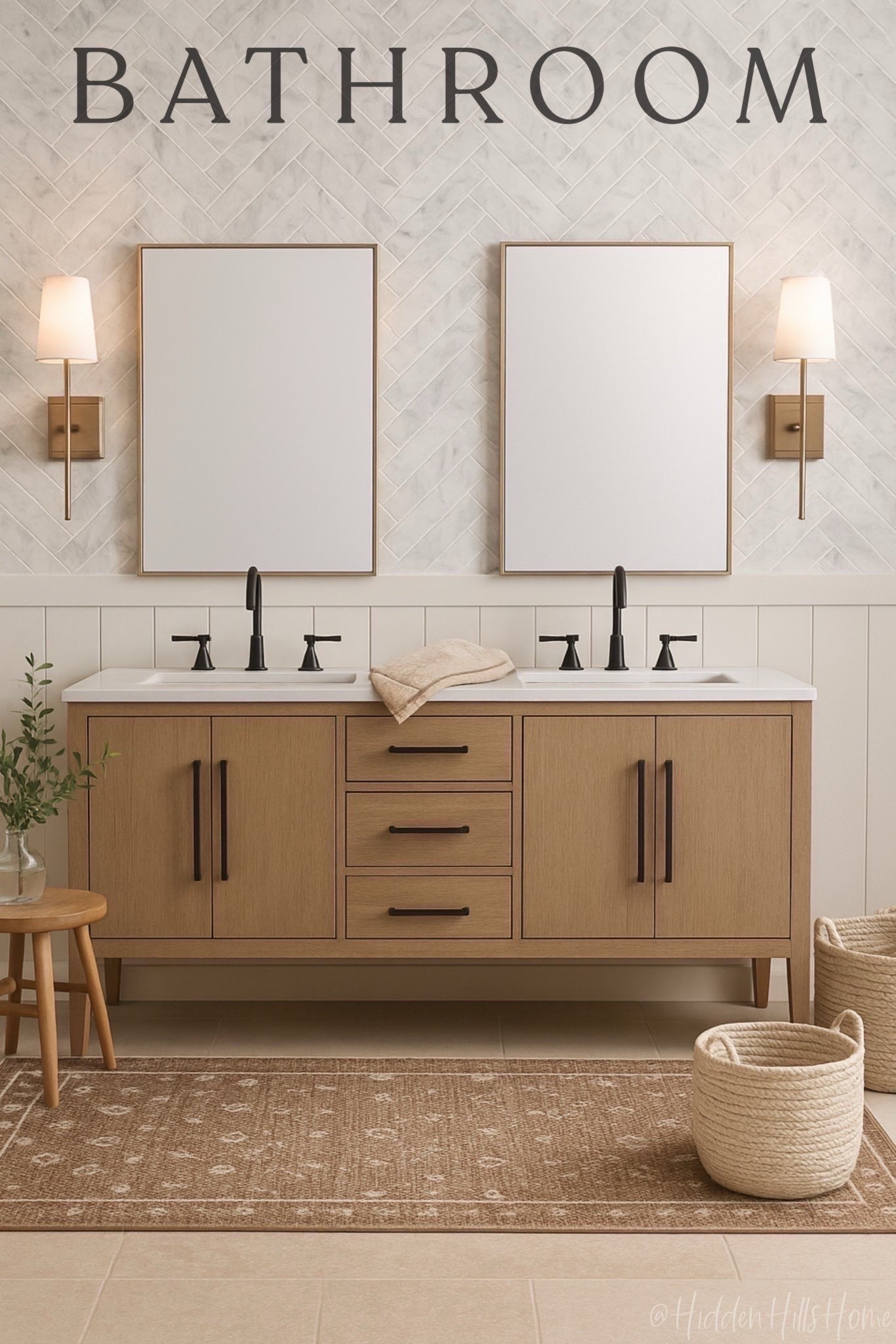 Bathroom decor mood board, bathroom vanity, bathroom design, bathroom runner #bath

#LTKHome #LTKSaleAlert #LTKSeasonal