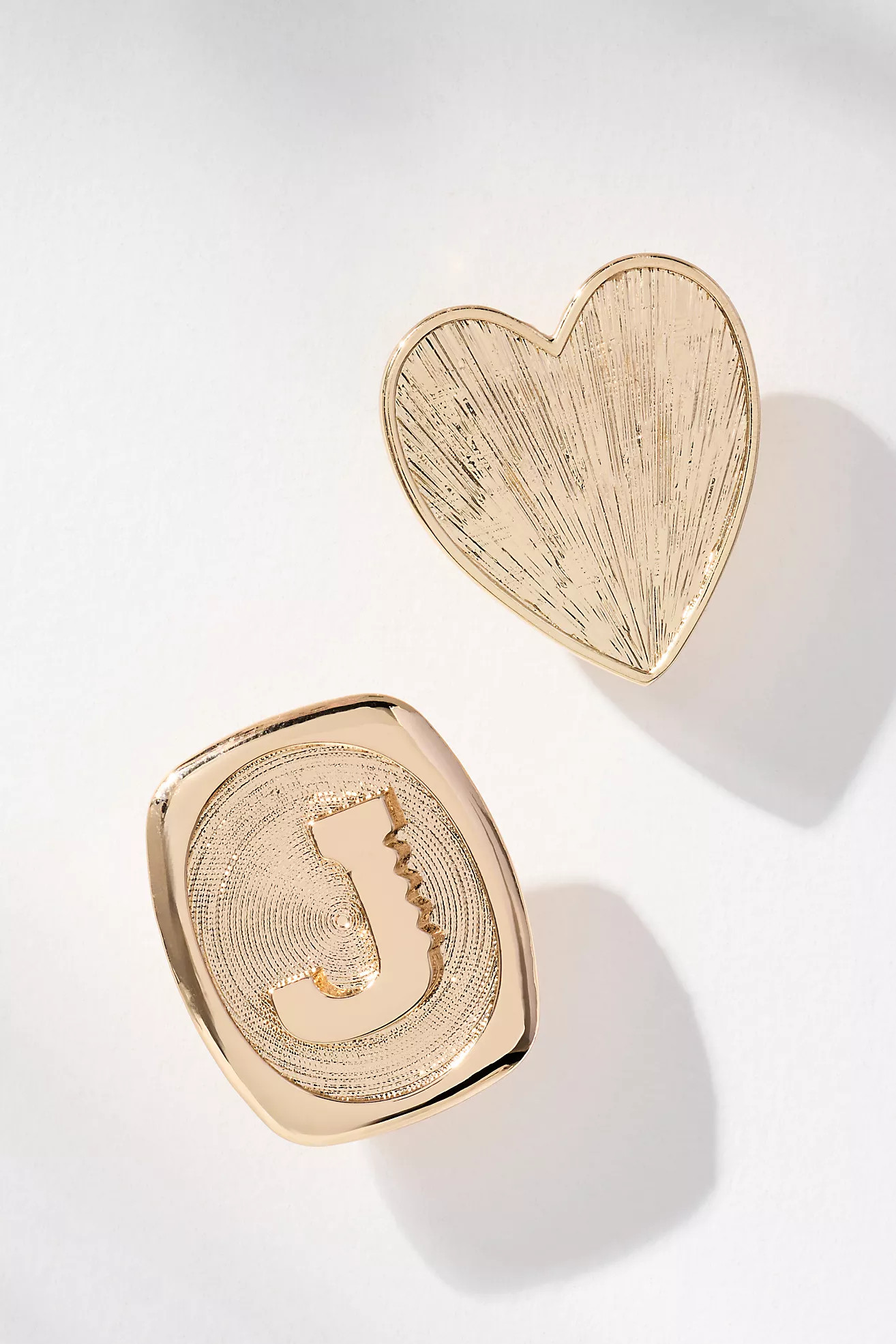 Monogram and Heart Brooch, Set of 2 | Anthropologie (US)