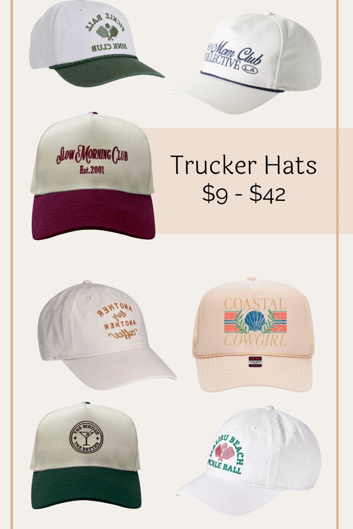 Amazon trucker hats and Amazon baseball hats! 

#LTKSeasonal #LTKStyleTip #LTKFindsUnder50