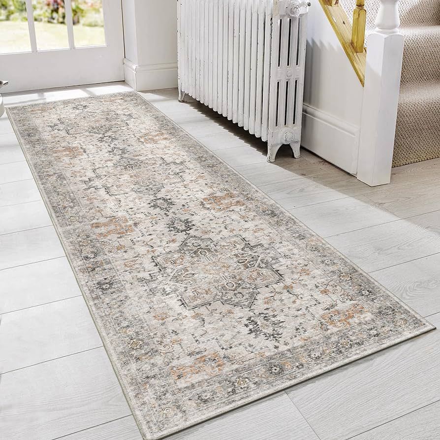 GENIMO Area Rug 2x8 Non Slip Vintage Hallway Runner Rug, Low Pile Lightweight Rugs for Entryway, ... | Amazon (US)