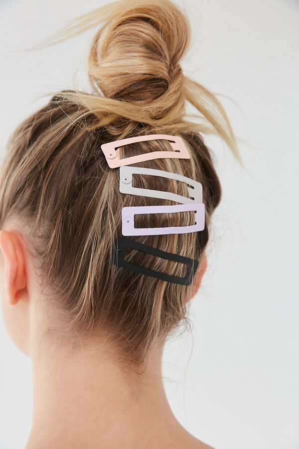 Matte Square Snap Clip Set | Urban Outfitters (US and RoW)