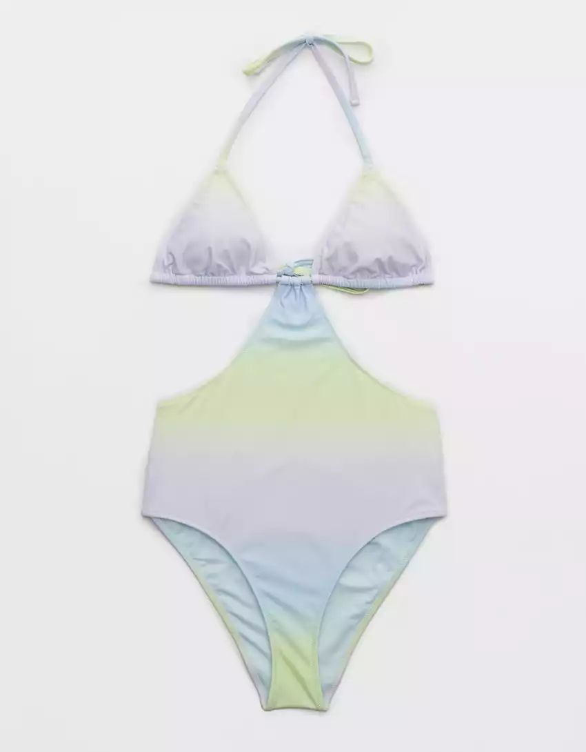 Aerie Cut Out String One Piece Swimsuit | Aerie