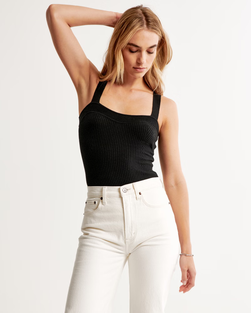 Ribbed Sweater Sweetheart Bodysuit | Abercrombie & Fitch (US)