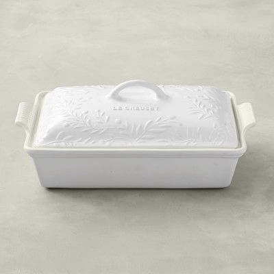 Le Creuset Olive Branch Collection Heritage Stoneware Rectangular Covered Casserole | Williams-Sonoma