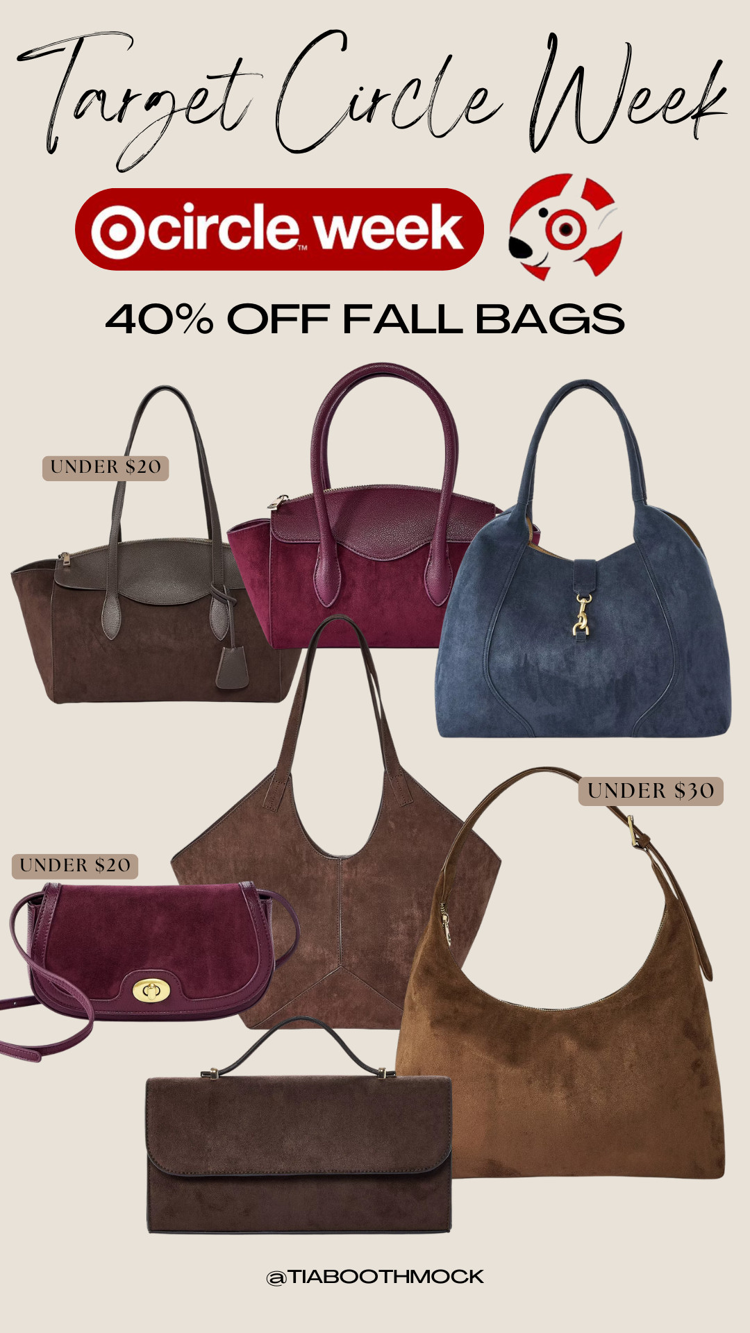 Target has so many great fall bags right now. Plenty are under $30 with the sale!!