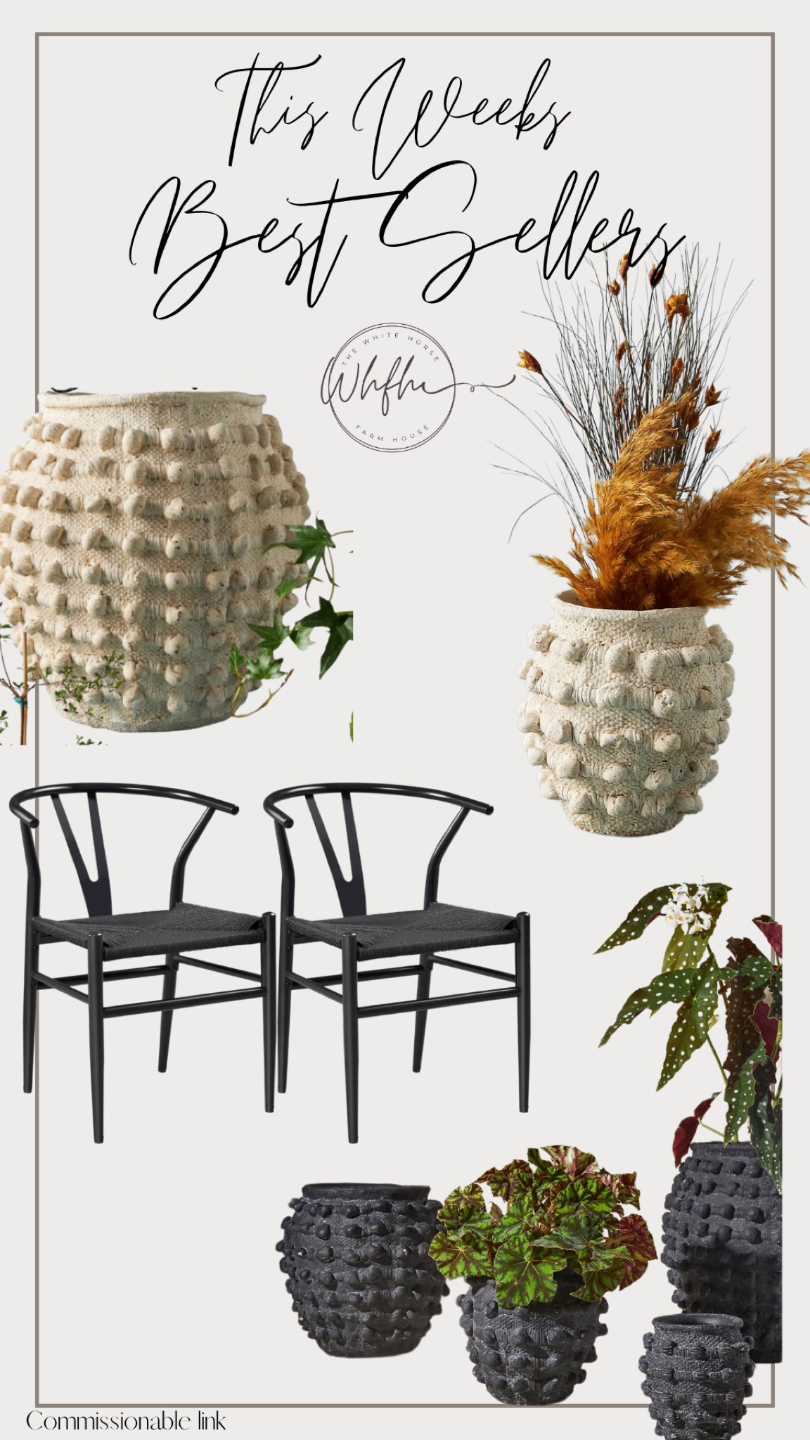 ✨This Week’s Best Sellers✨ Two of my ABSOLUTE favorites!!! 

Minka Textured Pot - Anthropologie
These textured pots are a hit! Available in various sizes, they’re perfect for adding a stylish, touch to any space. Whether for a small succulent or a larger plant, the texture brings life and personality to your decor.  The texture on these pots is EVERYTHING! 

Black Mid-Century Modern Dining 
Chair - Sleek, sophisticated, and timeless. These black mid-century modern dining chairs are a favorite for transforming dining spaces with a minimalist yet chic look, while not compromising functionality! 

#diningroom #diningchairs #homedecor #planter #LTKdaily 

#LTKHome #LTKStyleTip #LTKFamily