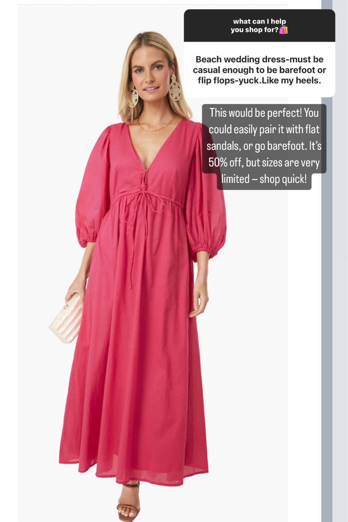 Casual beach wedding guest dress