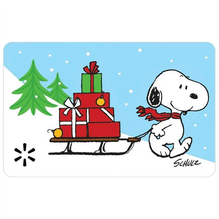 Snoopy Sleigh Walmart Gift Card | Walmart (US)