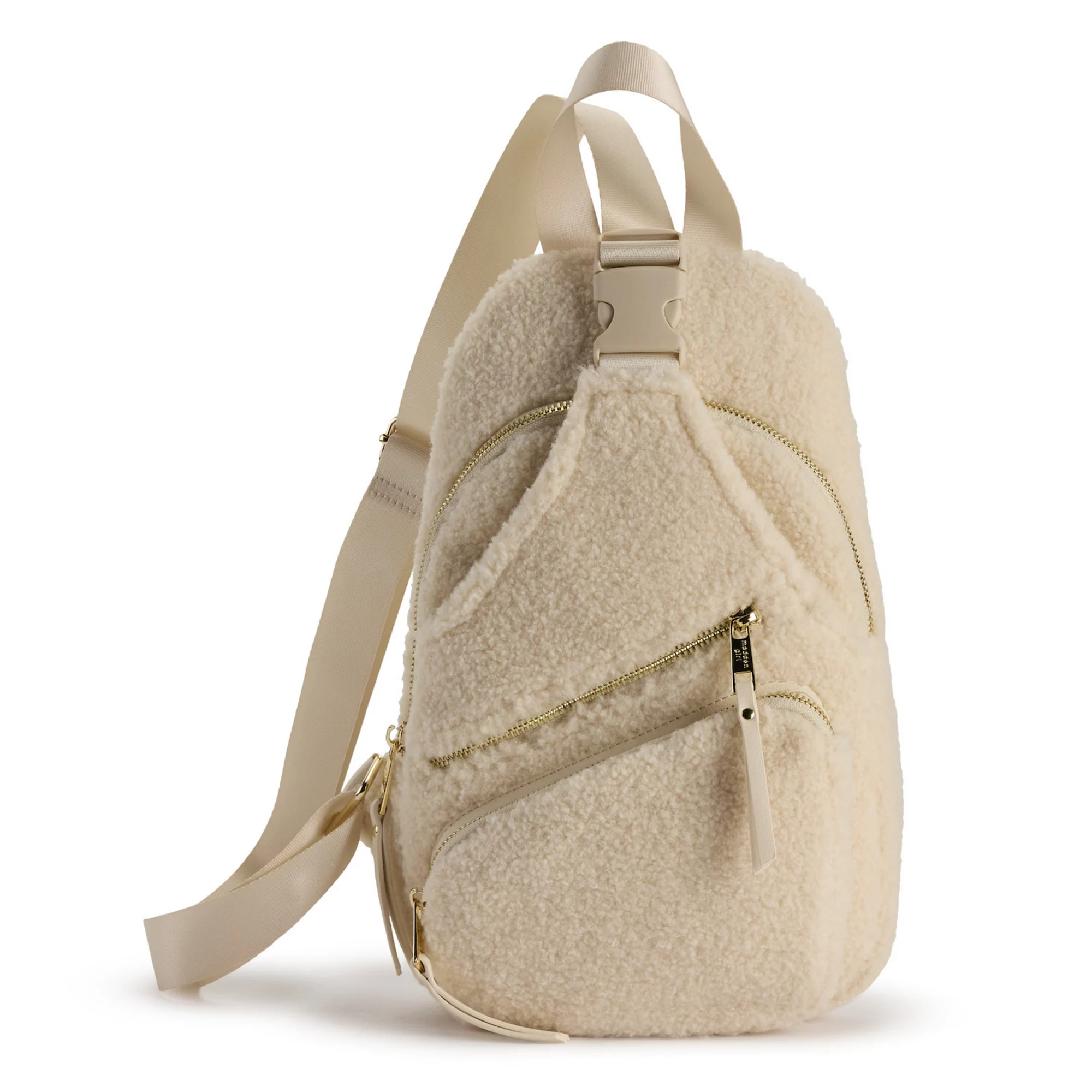 madden girl Fuzzy Sling Bag With Multiple Zipper Compartments | Kohl's