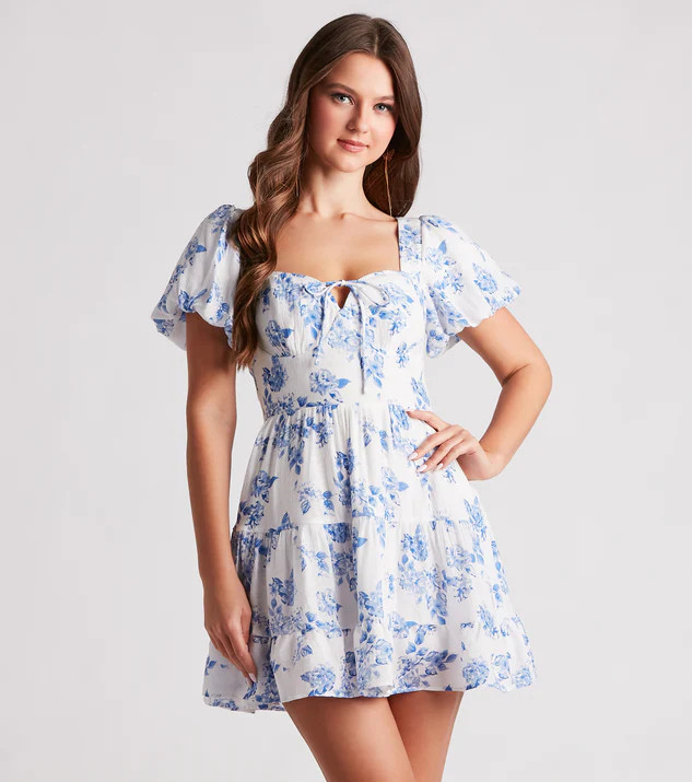 All About Floral Sweetheart Crepe Skater Dress$44.90 | Windsor Stores
