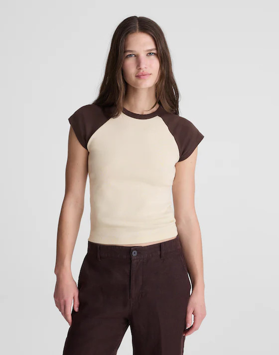 The '90s Crewneck Tee in Compact Cotton | Madewell