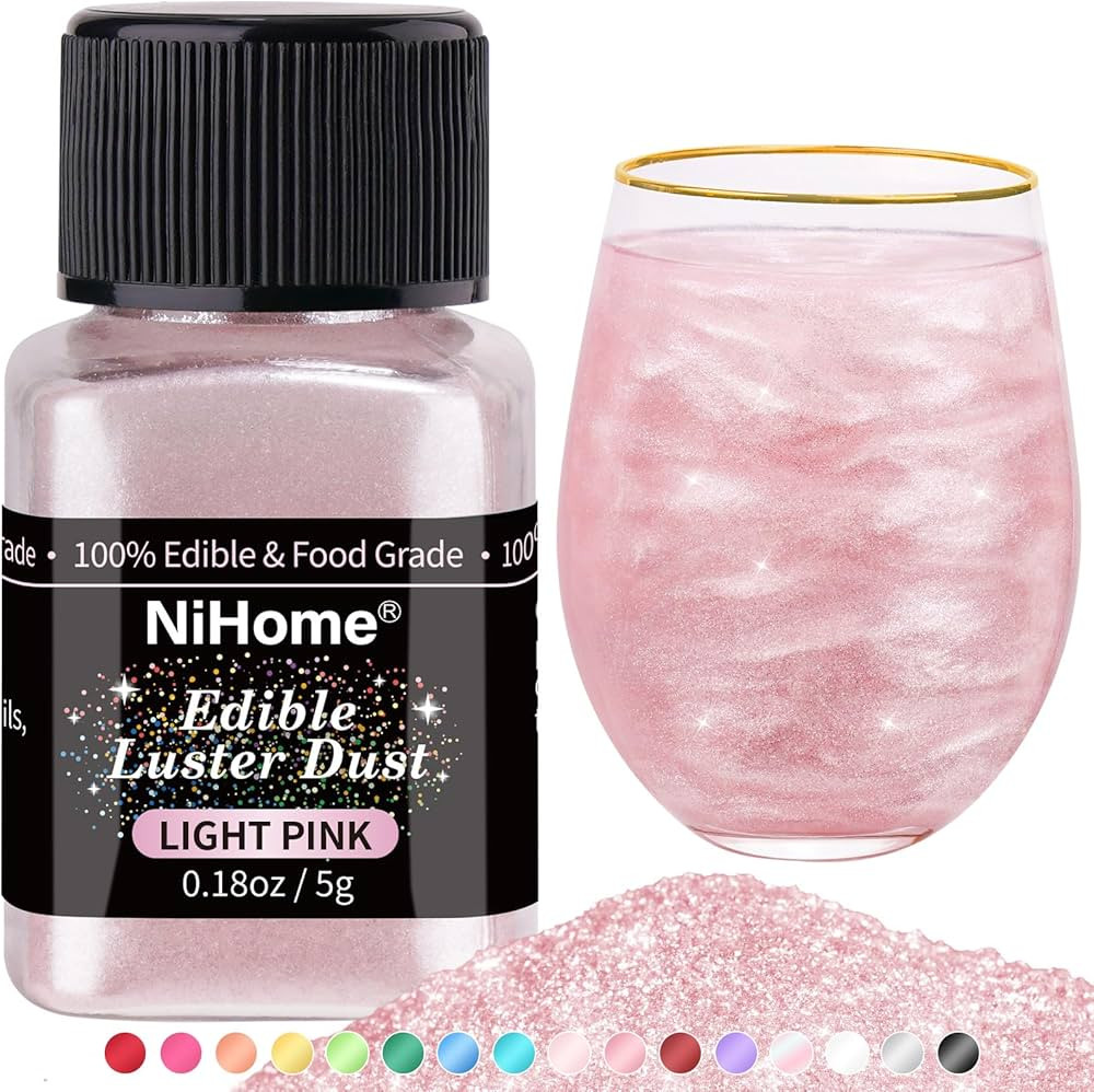 NiHome Edible Food-Grade Glimmer Powder Glitter Luster Dust Metallic Food Decorating Sprinkle Gli... | Amazon (US)