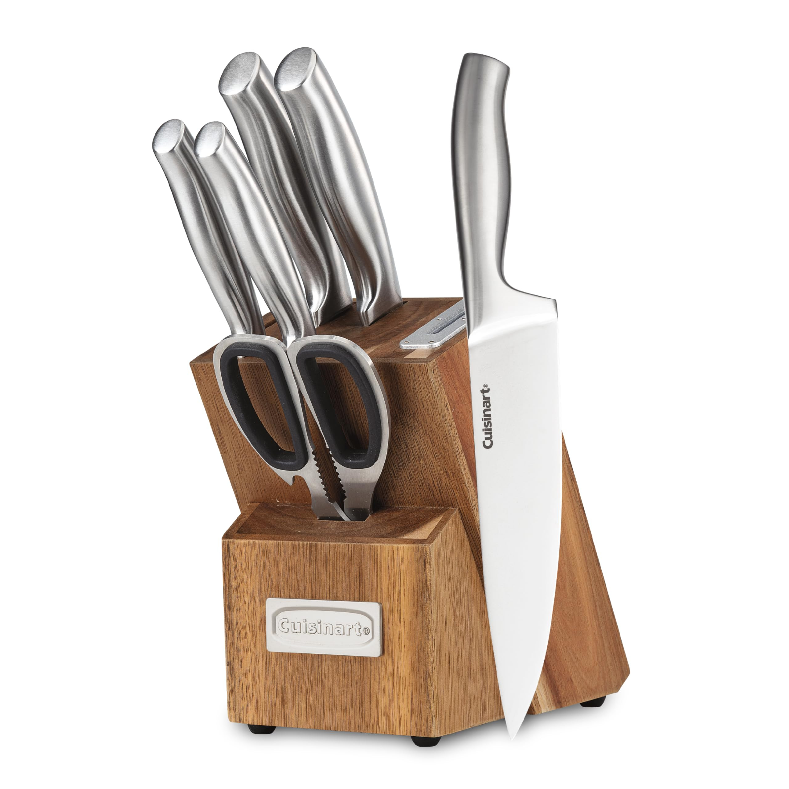Cuisinart 7 Pc Stainless Steel Essentials Cutlery Block Set with Built in Sharpener | Amazon (US)