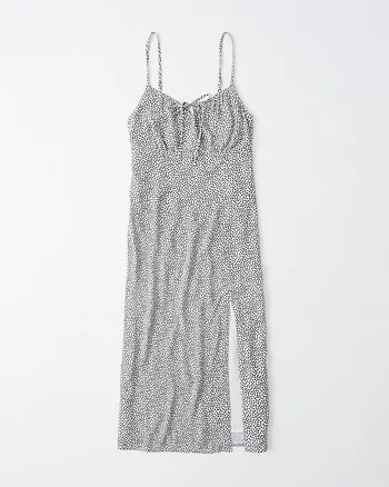 Ruched Cami Midi Dress | Abercrombie & Fitch US & UK