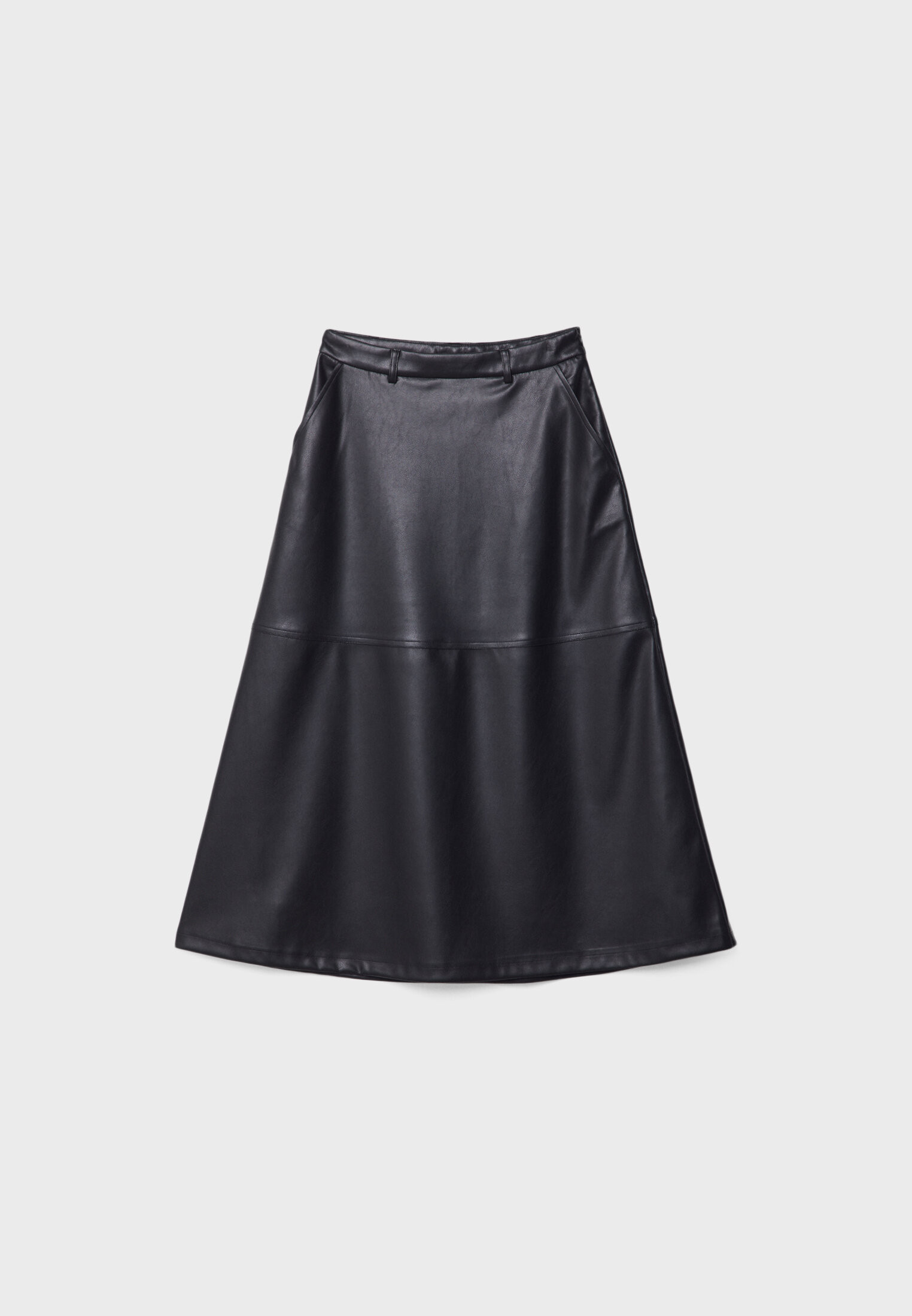 Leather effect layered midi skirt - Women's fashion | Stradivarius United Kingdom | Stradivarius (UK)