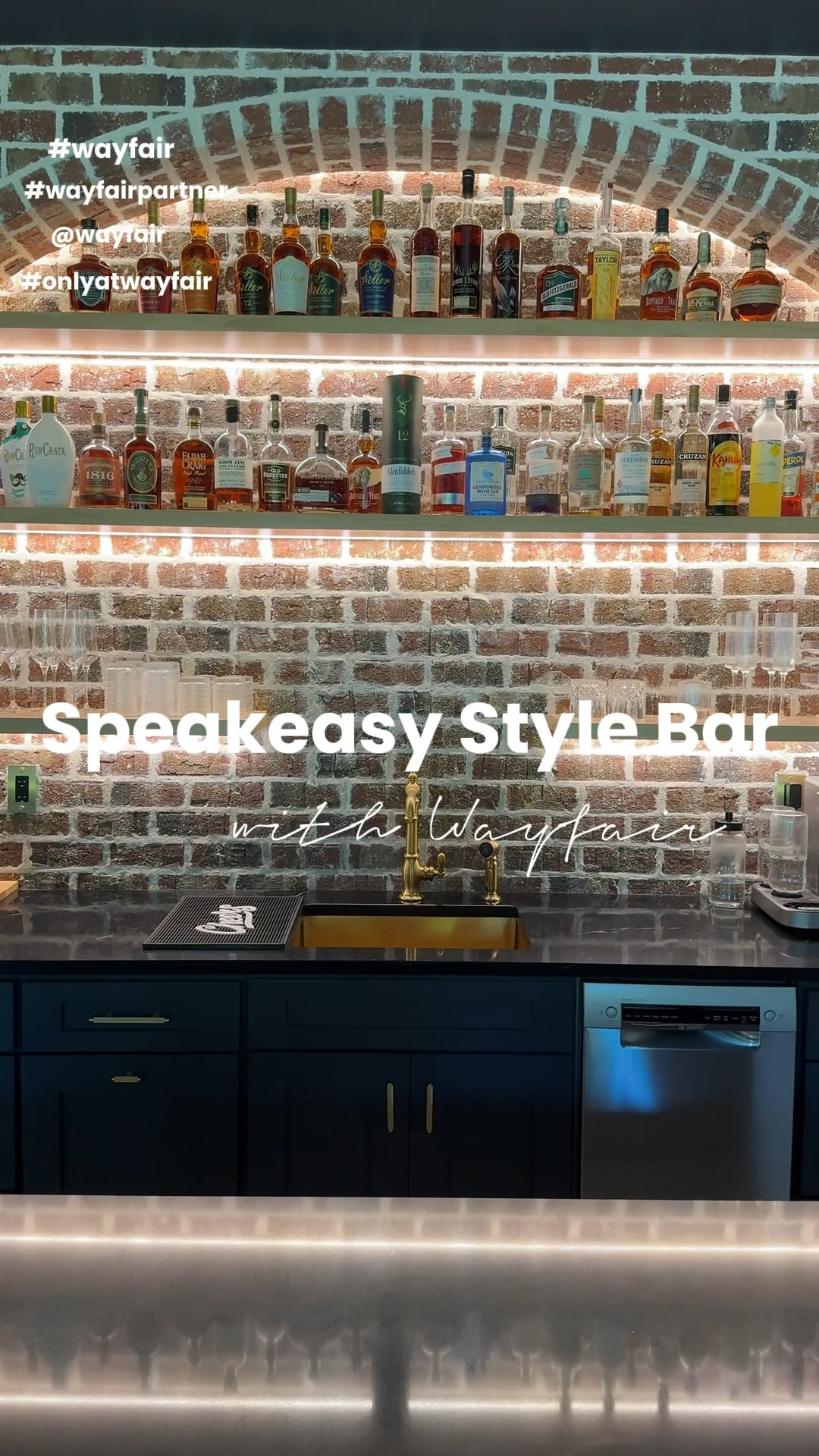 We transformed our basement into a speakeasy oasis with bar essentials from @wayfair. 🍸✨ 

Wayfair made it easy to get everything we needed in one place. From elegant glassware to stunning lighting, you too can elevate your entertaining game and toast to good times at home!  

Comment SHOP for links to our favorite home bar finds to be sent to your inbox.  Or I’ve linked them in my LTK Shop so you can shop directly from there.

#wayfair #wayfairpartner #speakeasybar #basementbar #homebar #wayfairfinds #onlyatwayfair #homedecorfinds #glassware #kitchenfaucet #accentchair #moodyvibes
#WayfairHome #speakeasystyle #ltkhome
#liketkit #shopltk 


 

#LTKHome