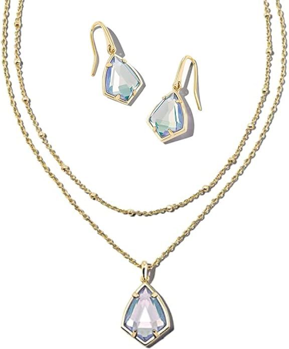 Kendra Scott Gift Bundle, Cory Drop Earrings and Gold Multi Strand Adjustable Length Necklace for... | Amazon (US)