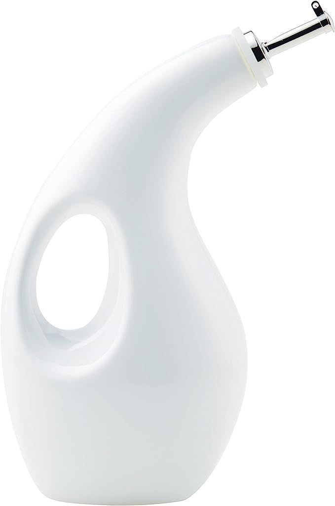 Rachael Ray Ceramic EVOO Oil and Vinegar Dispensing Bottle with Spout, 24 Ounce, White | Amazon (US)