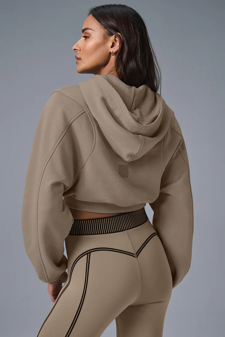Sweet Escape Zip Up Hoodie - Gravel | Alo Yoga (US)