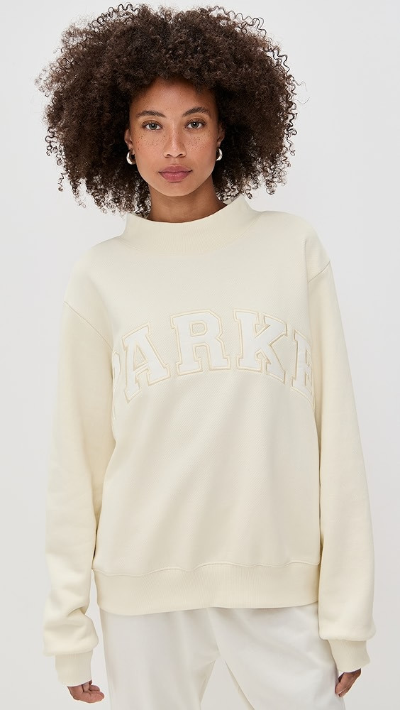 PARKE Bridal Varsity Mock Neck Sweatshirt | Shopbop | Shopbop